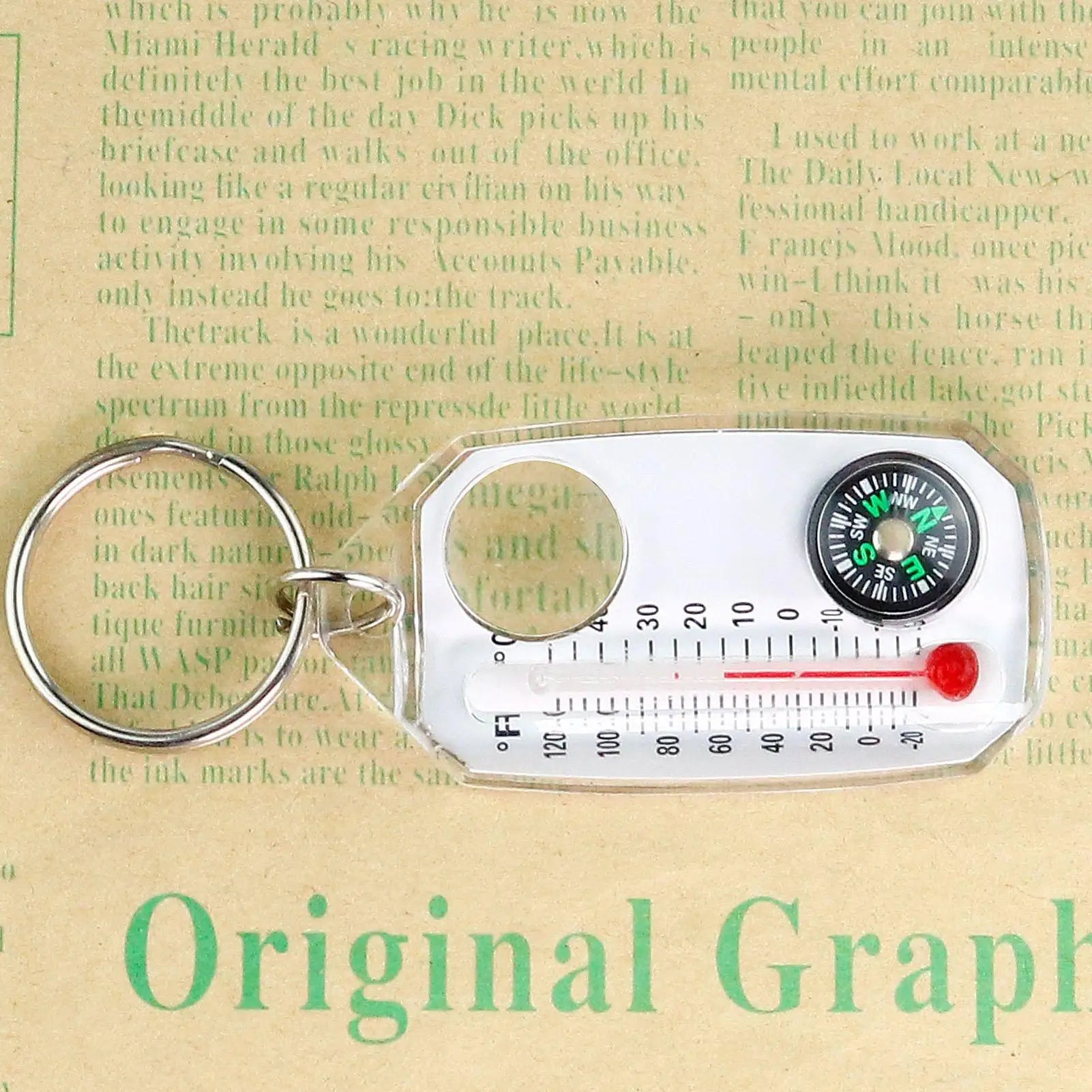 Outdoor Compass Keychain Direction Guide Equipment Gadget Backpacking Qme