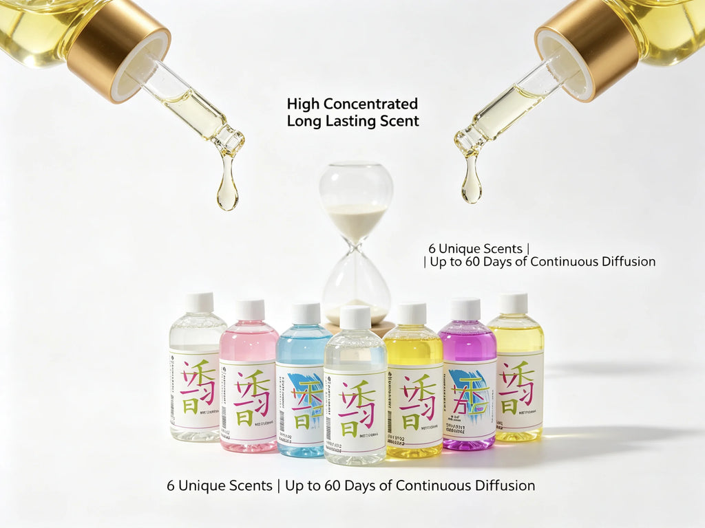 Air freshener refill / Humidifier aromatherapy refill 12 different natural scent combinations (Lavender, Jasmine, White Tea) Qme
