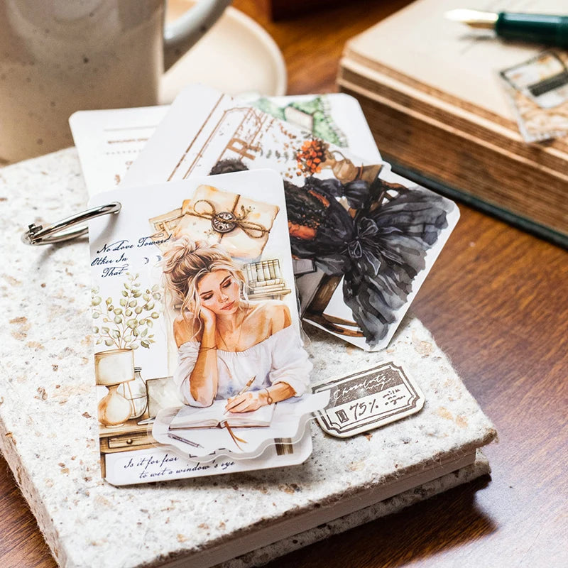 20pcs/lot Planner's day-to-day Stickers Girl Scene Stickers DIY Junk Journal Paper stickers Planner Decor Scrapbook sticker Qme
