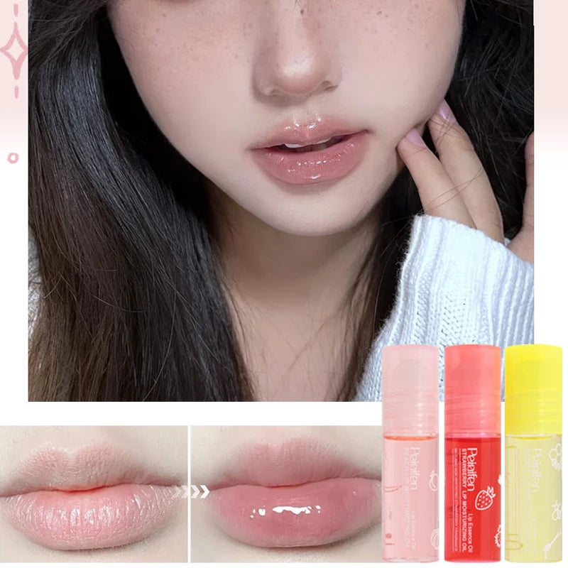 Gloss Lip Oil Lasting Moisturizing Water Locking Fruity Essence Keep Qme 3pcs
