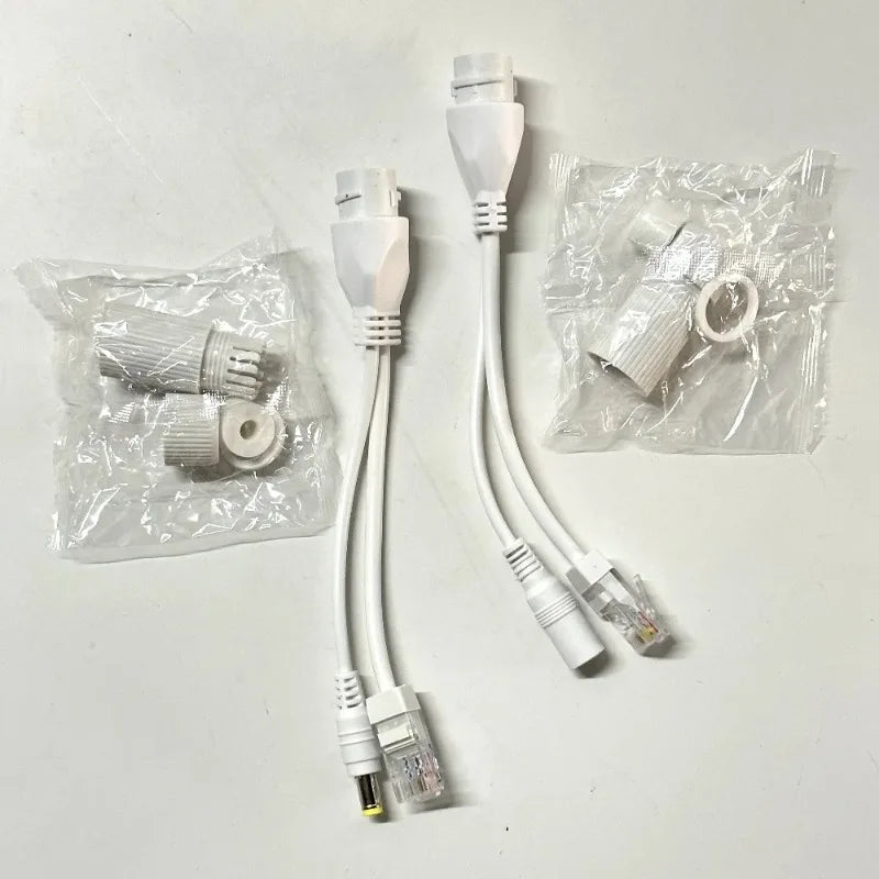 2PCS POE Splitter Power Supply Module Network Power Supply Waterproof POE for Cameras 12V Ethernet Extender Qme