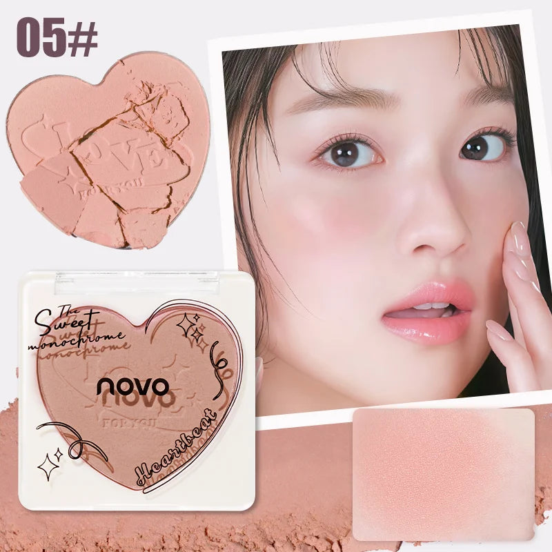 Cheek blush, mixed colors, powder blush, contouring and highlighting the face, sparkling or matte, lightweight, smooth Qme 05