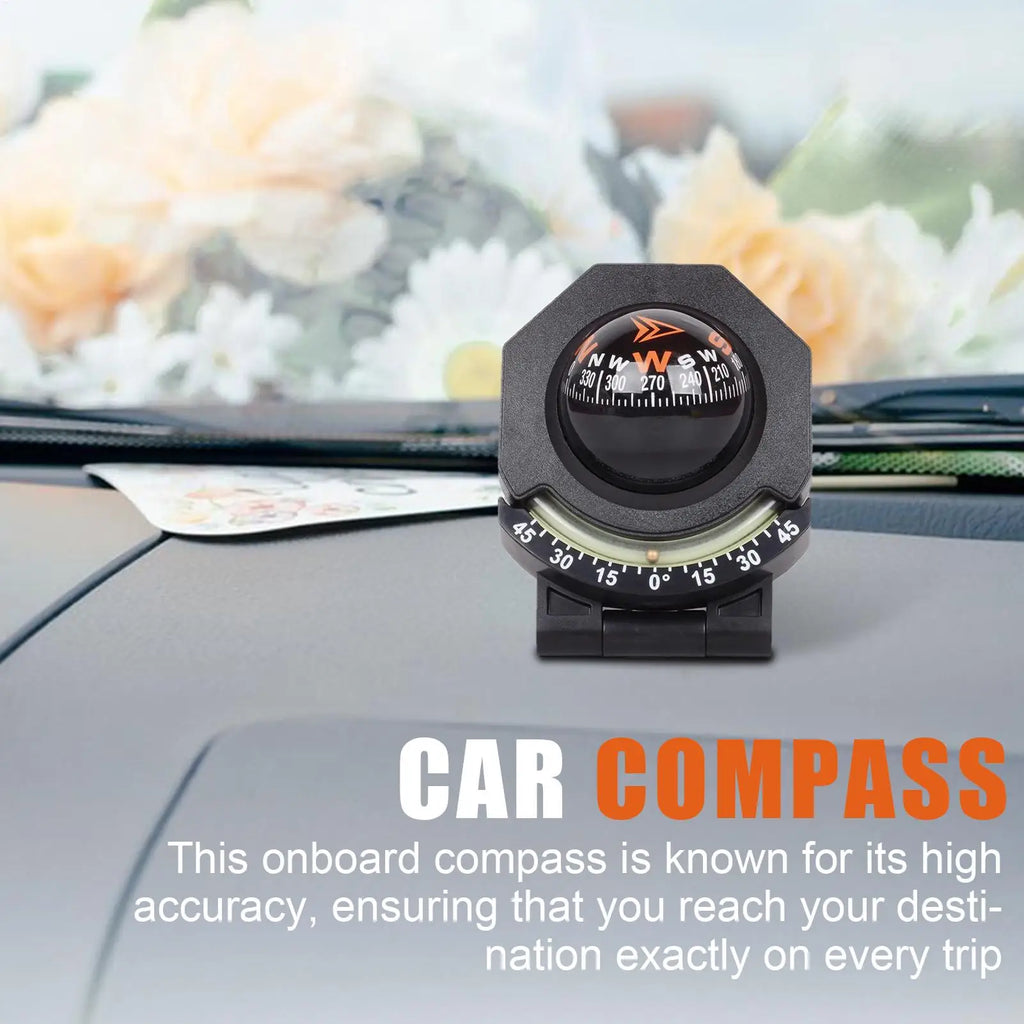 Boat Compass Ball Foldable High Precision Direction Guide Compass With Inclinometer Multi-Purpose Compass 180-Degree Adjustable Qme