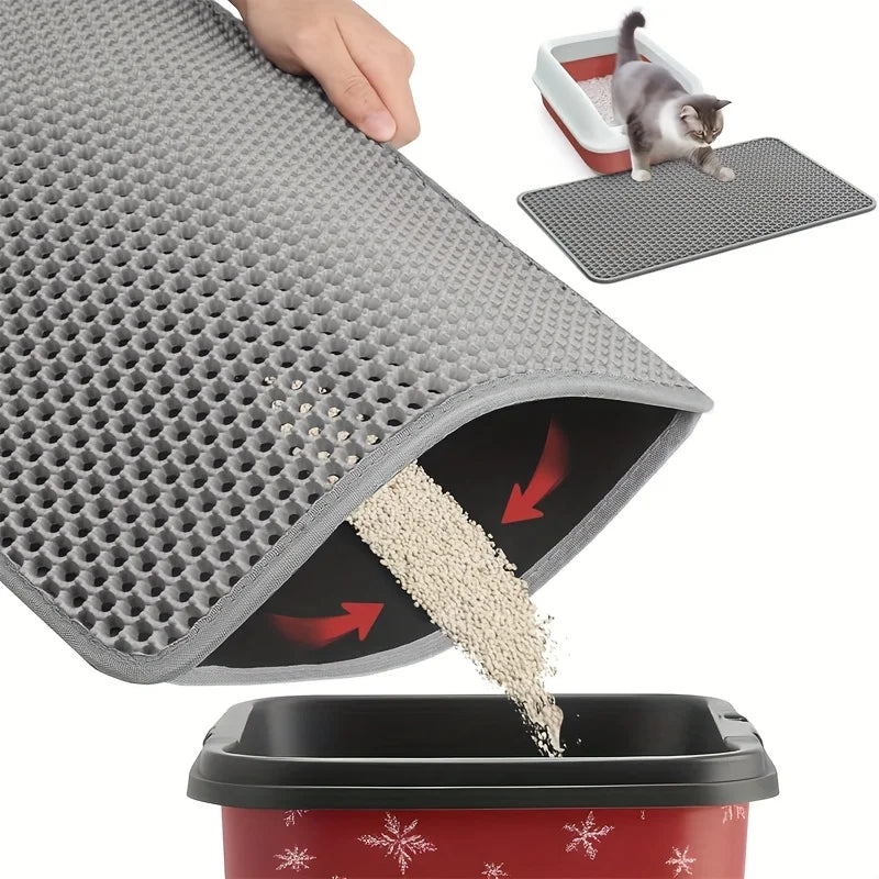 Cat litter mat, garbage collection mat, anti carry out cat litter, anti key mat, honeycomb double-layer design, waterproof, anti Qme
