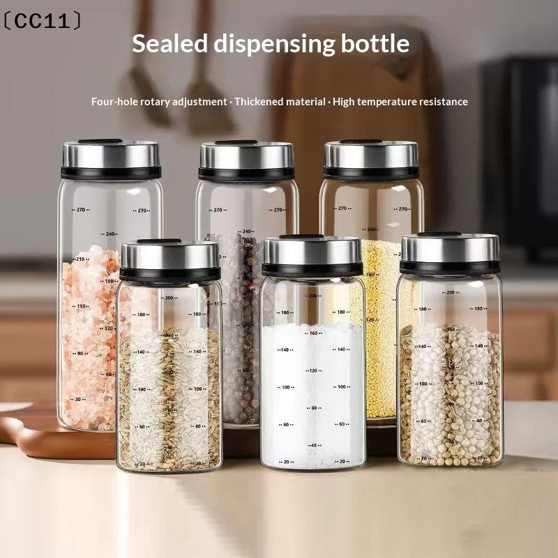 200 300 Borosilicate Glass Seasoning Can Salt Sesame Solid Condiment Qme