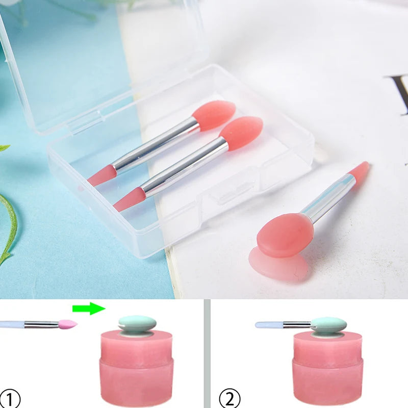 Silicone Lip Balms Brush Sucker Dust Cover Anti-lost Mask Makeup Qme Onesize