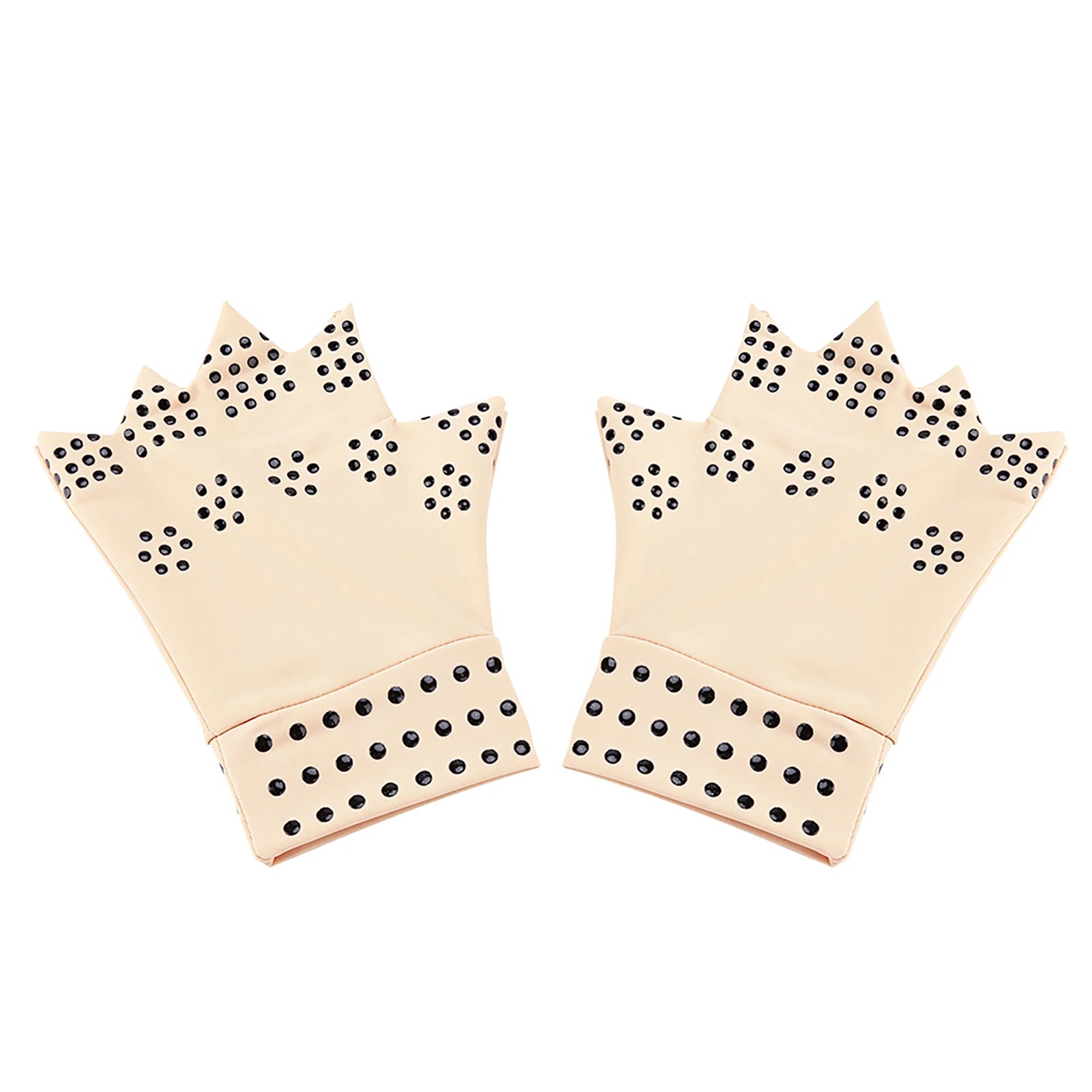 1 Pair Fingerless Gloves Unisex Nylon Compression Gloves Breathable for Daily Living Compression Gloves Fingerless Hand Glove Qme color