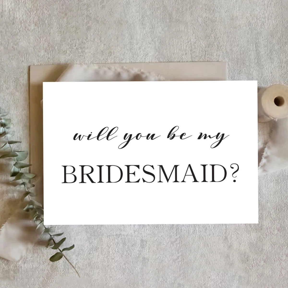 1Pc Will You Be My Bridesmaid? Wedding Bridal Shower Gift Card with Envelope, Bridesmaid Card Make a Beautifully Personalized I Qme