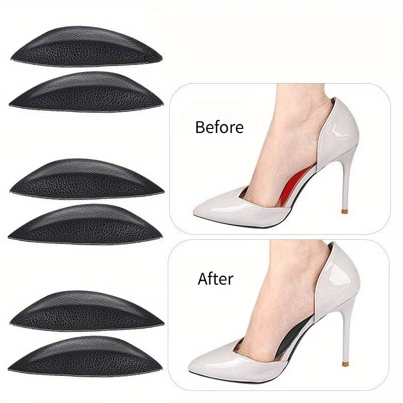 PU Leather Arch Flat Soft Wear-resistant Self-adhesive Shock Absorber Qme