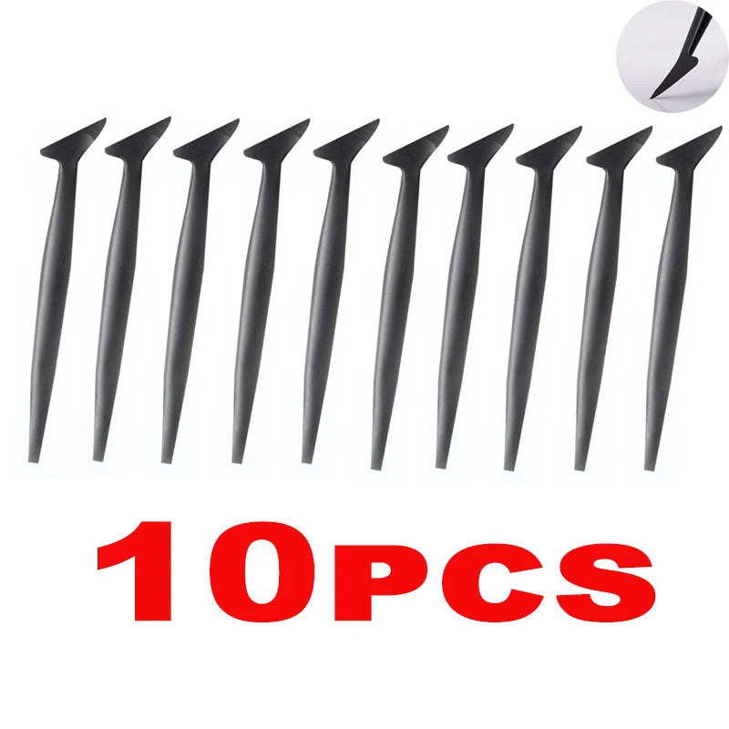Car Micro Squeegee Curves Slot Tint Tool Set Car Stickers Wrap Vinyl Tools Auto Wrapping Film Installing Scraper Gasket Squeegee Qme Black 10PCS