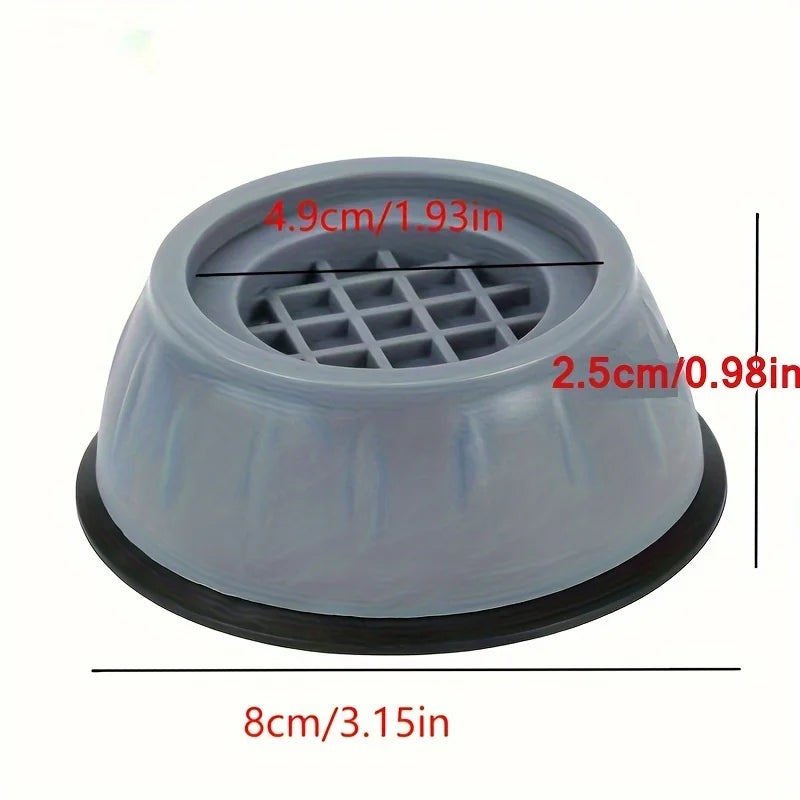 4pcs/Set Anti-Vibration Mats: Protect Laundry Room Floors And Reduce Noise Through Washer Qme