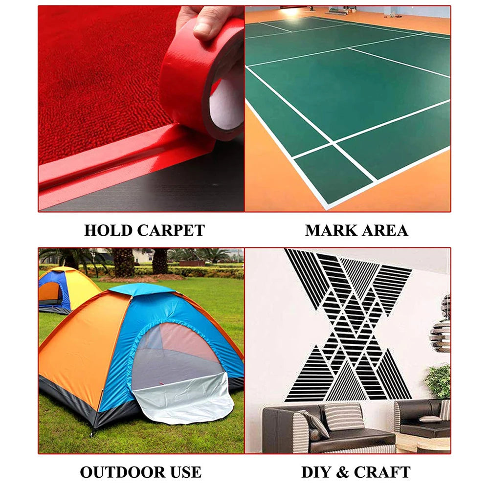 4.5cm*10m Colored Extra Strong Self-adhesive Tape Waterproof Heavy Duty No Residue Craft Duct Tape for DIY Art Packaging Coding Qme