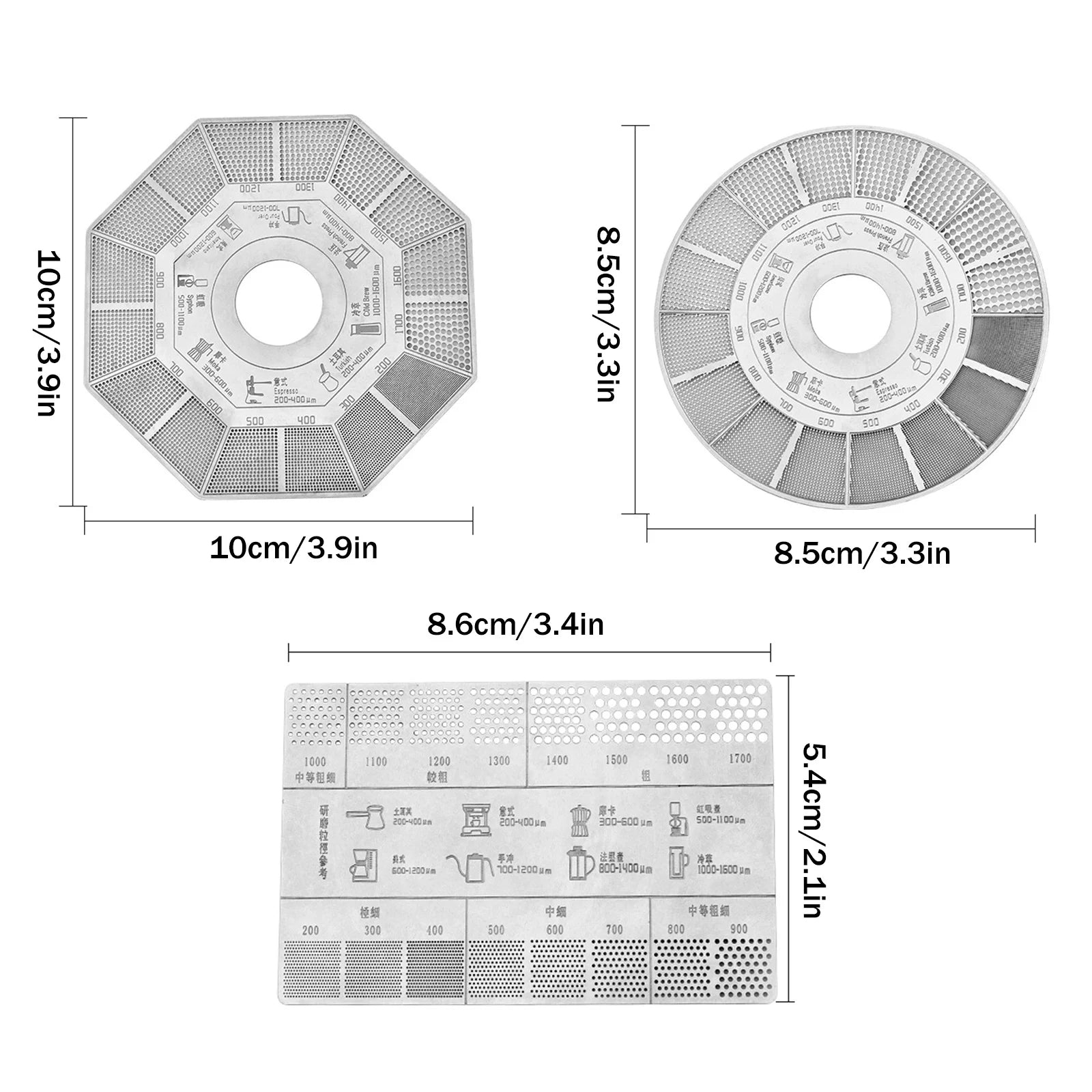 Grinding Thickness Reference Comparison Card Grinder Powder Scale Qme