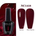 NAILCO Rubber Base Gel Polish Milky Pink Jelly White Beige 6Colors