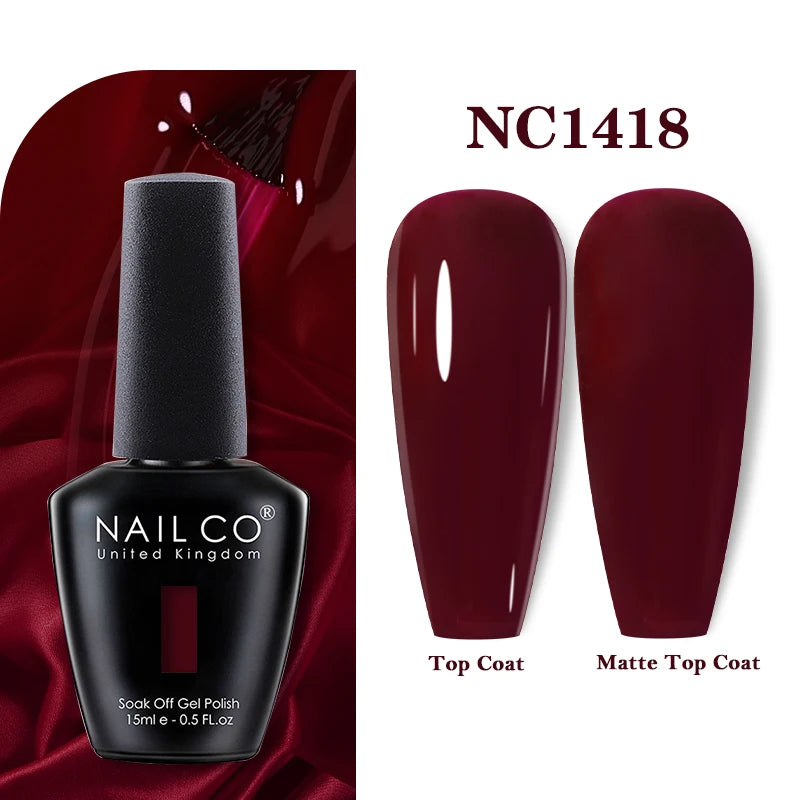 NAILCO Rubber Base Gel Polish Milky Pink Jelly White Beige 6Colors