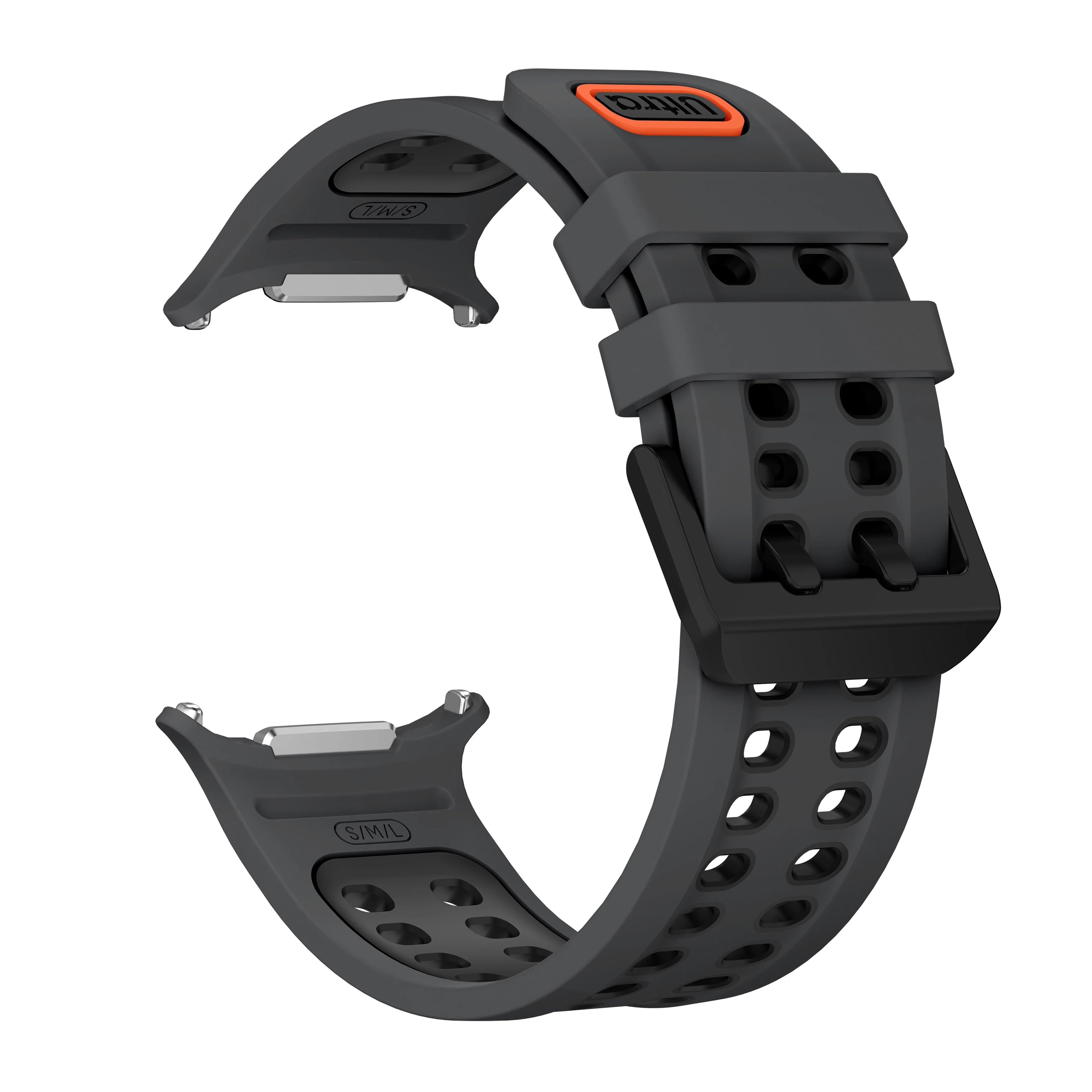 Silicone Band for Samsung Galaxy Ultra/Ultra 2 47mm Sport Breathable WristStrap for Galaxy Watch Ultra2026 Watchband Accessories Qme Gray Black Black-B Galaxy watch Ultra