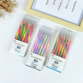 Rainbow Multicolor Gel Pens, 6 Pcs,1.2mm Medium Point Smooth Writing Pens, for Class Notes,Artist ,Journaling Note Taking Qme 3 boxs mix colors