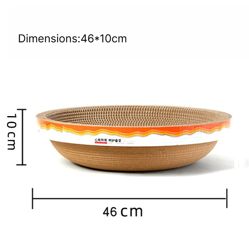 B Corrugated Cat Scratching Post with Catnip Wear-resistant Scratch-resistant Cat Bed Scratcher Sofa Protector Cats Furniture Qme Large bowl shaped