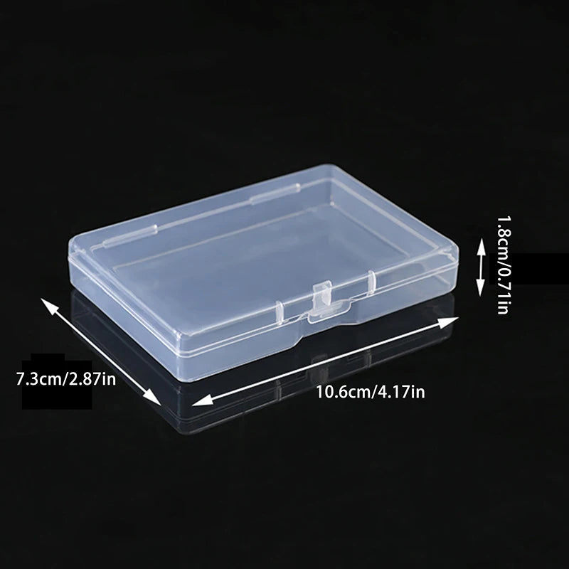 Rectangular Transparent Plastic Box Jewelry Card Stationery Storage Qme TRANSPARENT-2