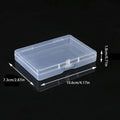 Rectangular Transparent Plastic Box Jewelry Card Stationery Storage Qme TRANSPARENT-2