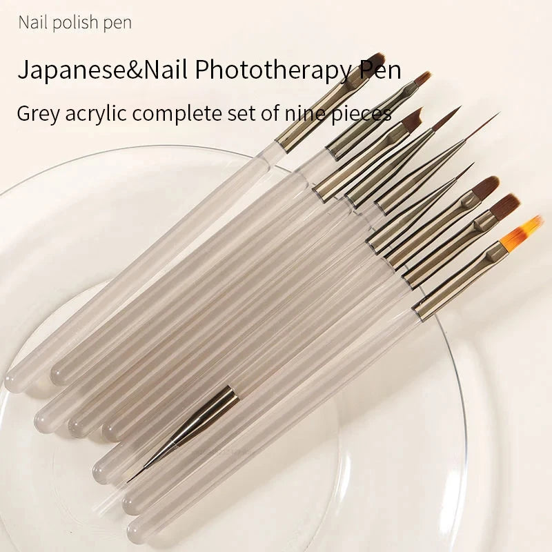 UV Gel Nail Brush Liner DIY Painting Pen Manicure Acrylic Drawing Art Qme