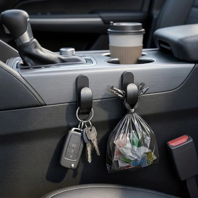 Car Hooks Organizer Self Adhesive Hook Hanger for USB Cable Headphone Key Bag Kitchen Bathroom Mini Hooks Storage Organizer Qme