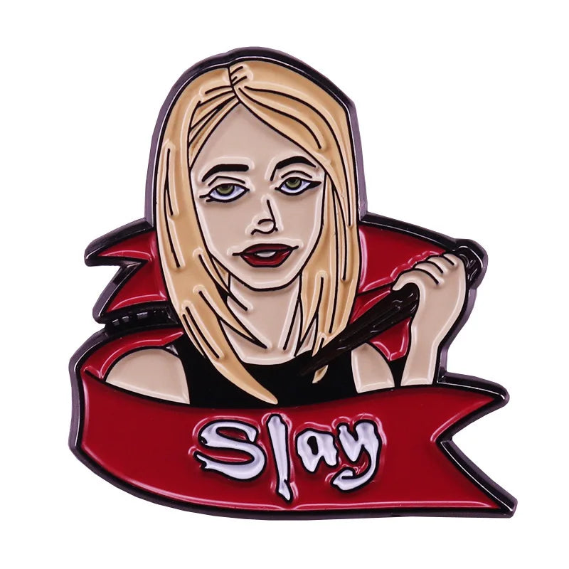 Classic Fantasy Film Vampire Hunters Enamel Pins Cross Book Backpack Shirt Lapel Metal Badge Jewelry Gift For Friends Wholesale Qme style 11