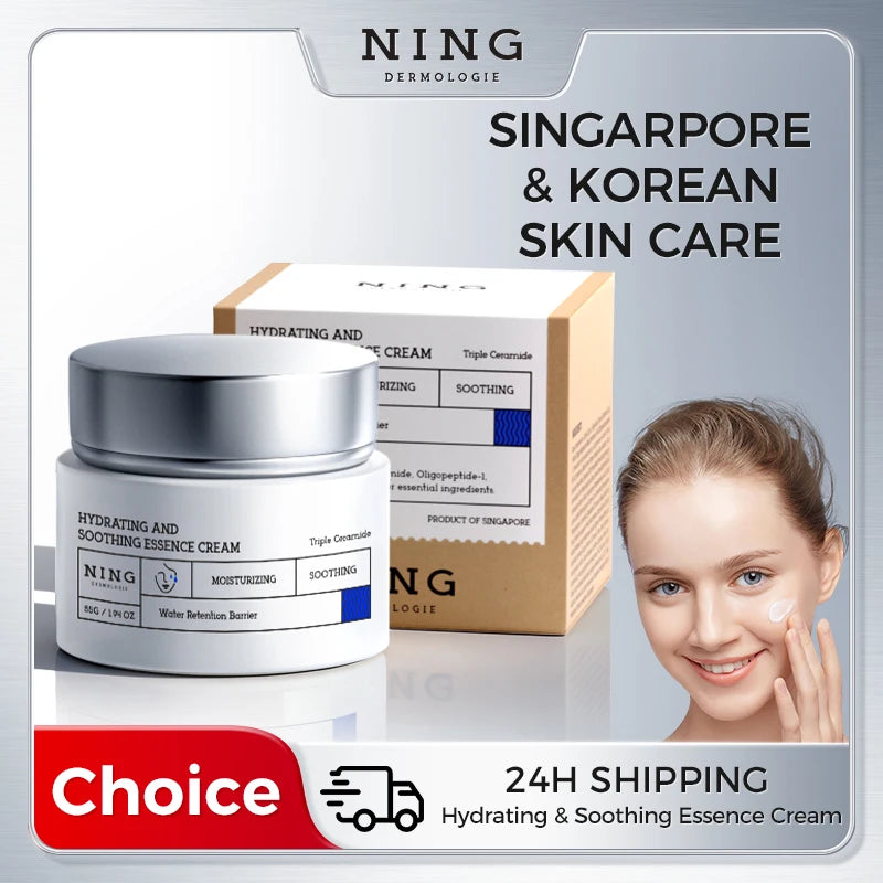 Hydrating Soothing Essence Cream Collagen Ceramides Hyaluronic Acid Qme