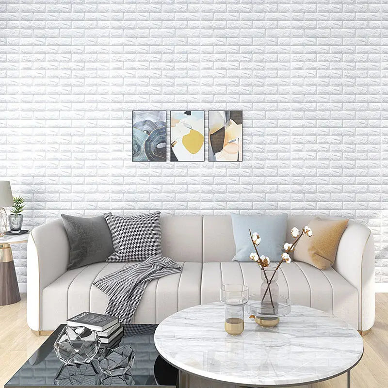 3D Wallpaper XPE Foam Material Wall Stickers for Kitchen Bedroom Living Room and Mor Self Adhesive Vinyl Wall Art Essential Qme