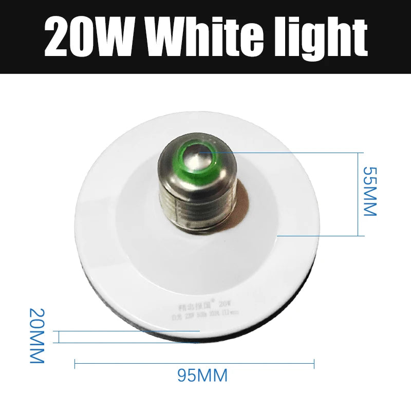 LED Bulb E27 Lamp Bright 20W 220V UFO Leds Lights Indoor White Qme White
