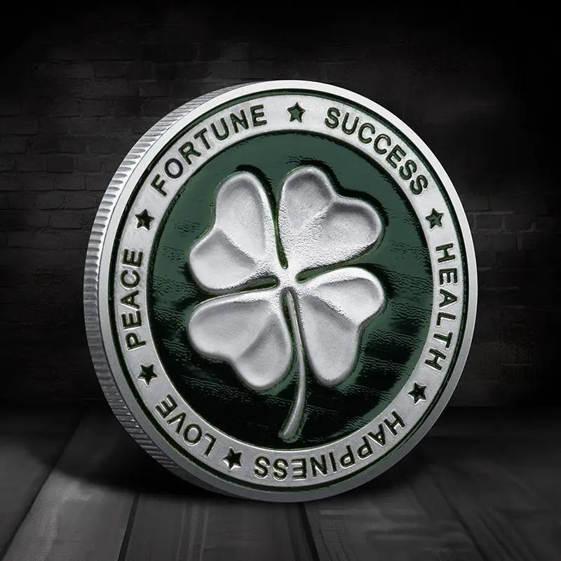 Four Leaf Elephant Collection Commemorative Coin Happiness Success Qme