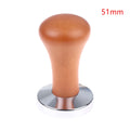 49 51 53 Wood Coffee Tamper Internal Spring Balanced Force Hammer Qme 51mm
