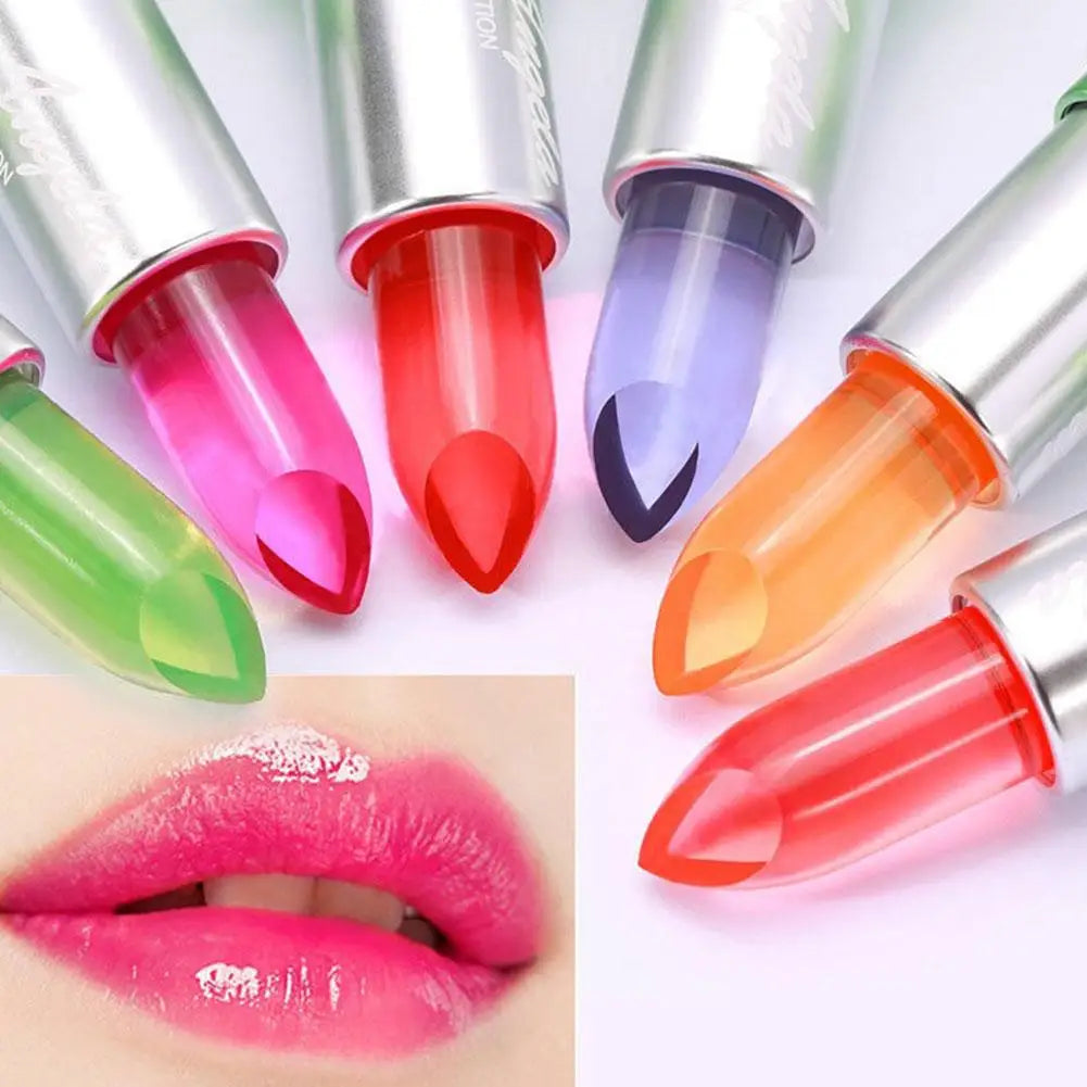 Moisturizing Aloe Vera Jelly Color Changing Lipstick Lasting Nutritious Lip Balm Gentle Magic Temperature Color Change Lip Gloss Qme