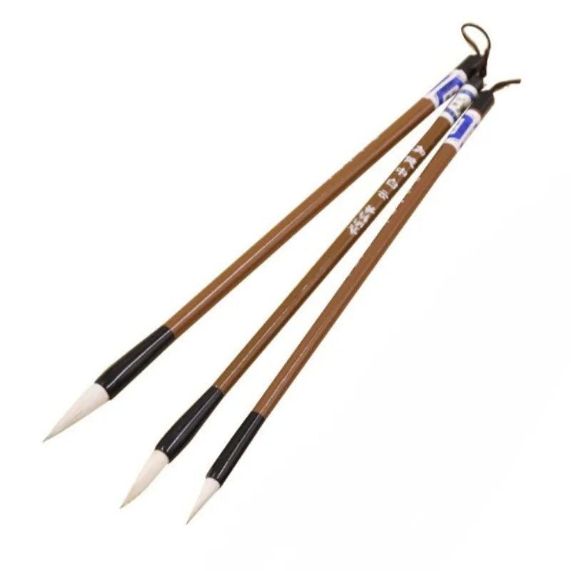 3Pcs Enlightenment Brush Calligraphy Practice Brush Student Practice Brush Beginner Calligraphy Brush Painting Stationery Qme White brush