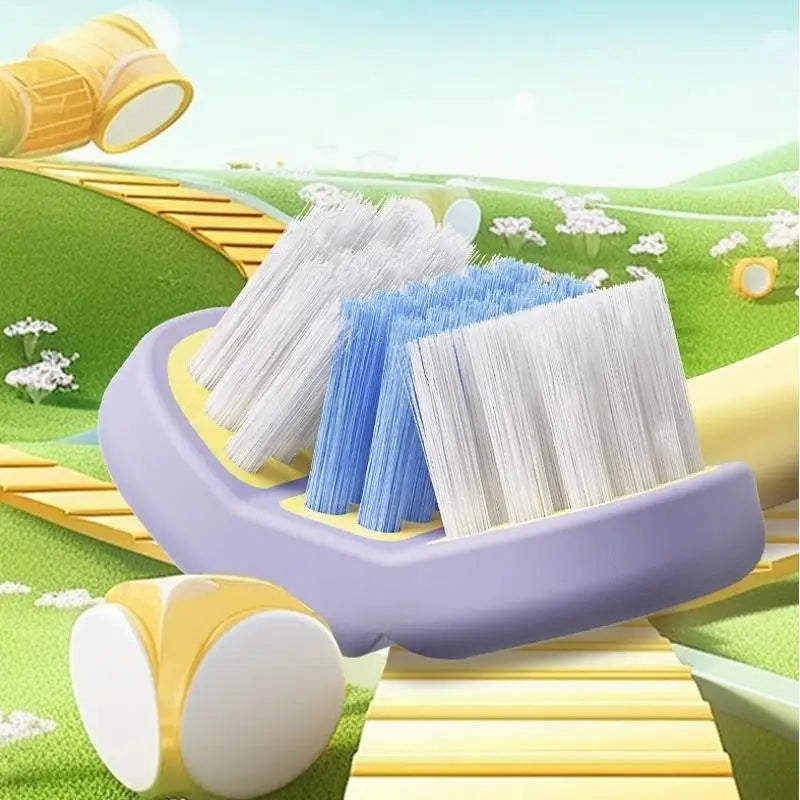 Antibacterial Cleaning Toothbrush Children Three-sided Soft Bristle Qme