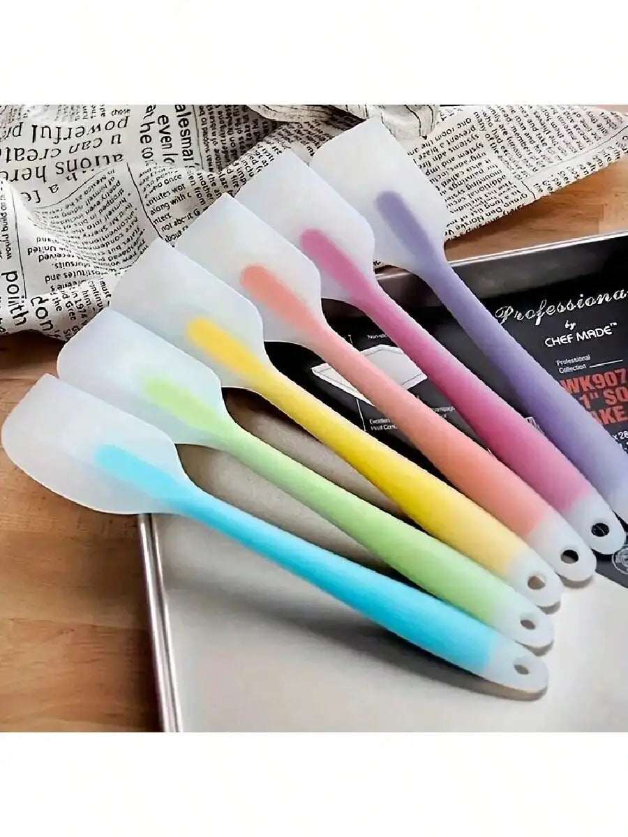 1 2 3 4 Mini Silicone Spatula Temperature Resistant Cream Mixing Qme