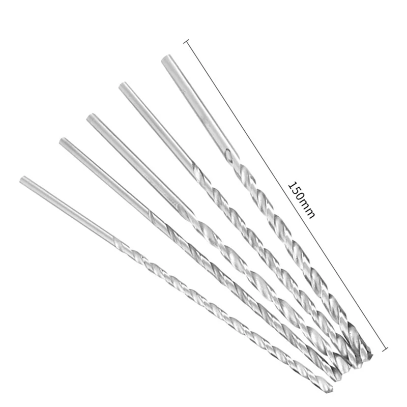 A02F-15Pcs Extra Long 150Mm HSS Twist Drill 2Mm 3Mm 3.5Mm 4Mm 5Mm Straigth Shank Auger Wood Metal Drilling Tools Drill Bit Qme