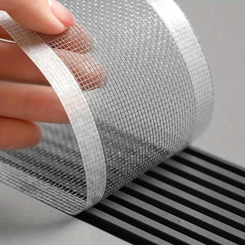 10cm Insect-Resistant Window Screen Repair Patch Fly Screen Window Net Hole Repair Disposable Drain Cover Roll Drain Filter Net Qme