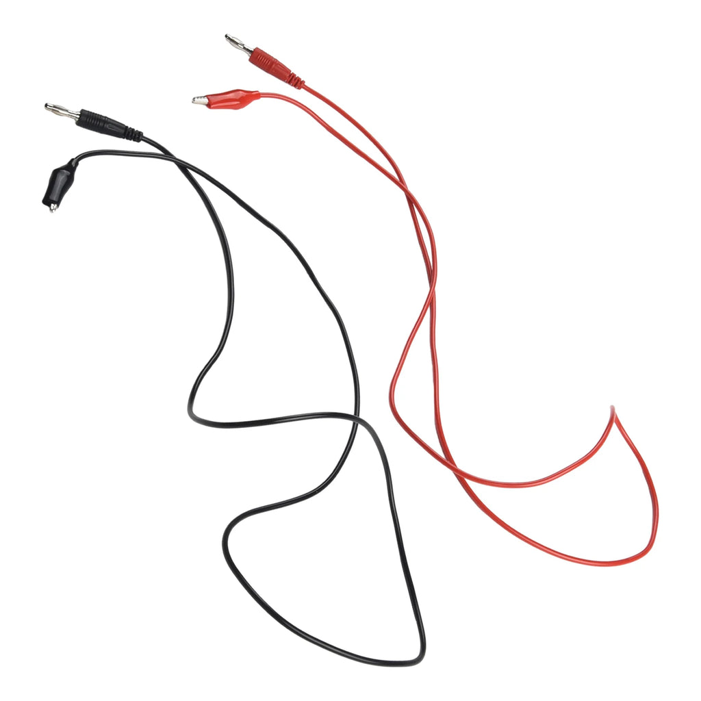 Multimeter Test-Leads Cable Line Wire 4mm Banana-Plug To Crocodile Clamp Soft Test Lead Double Stitch Alligator Test-Leads Clips Qme