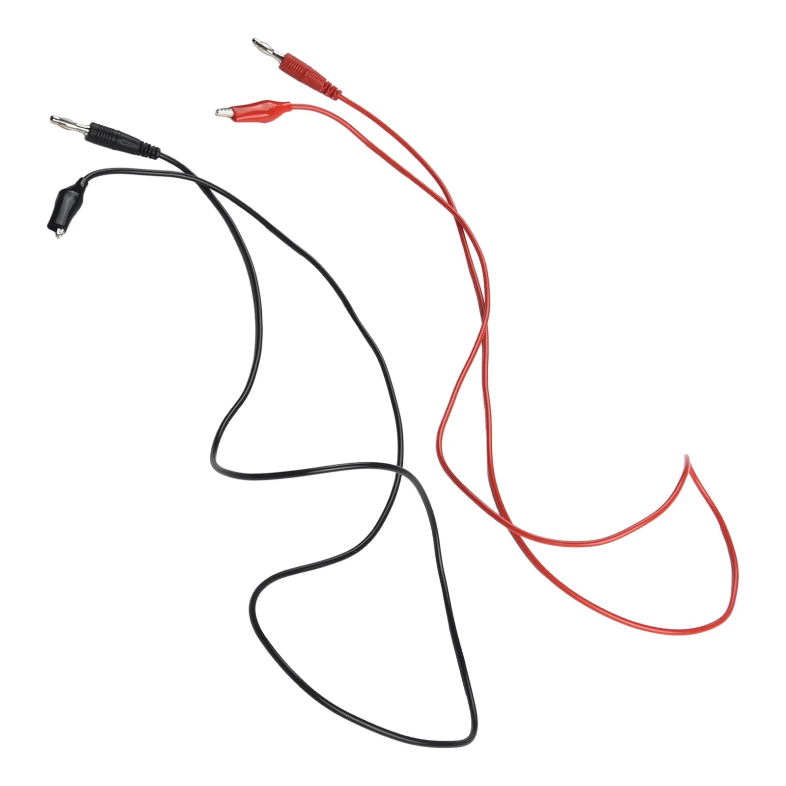 Multimeter Test-Leads Cable Line Wire 4mm Banana-Plug To Crocodile Clamp Soft Test Lead Double Stitch Alligator Test-Leads Clips Qme