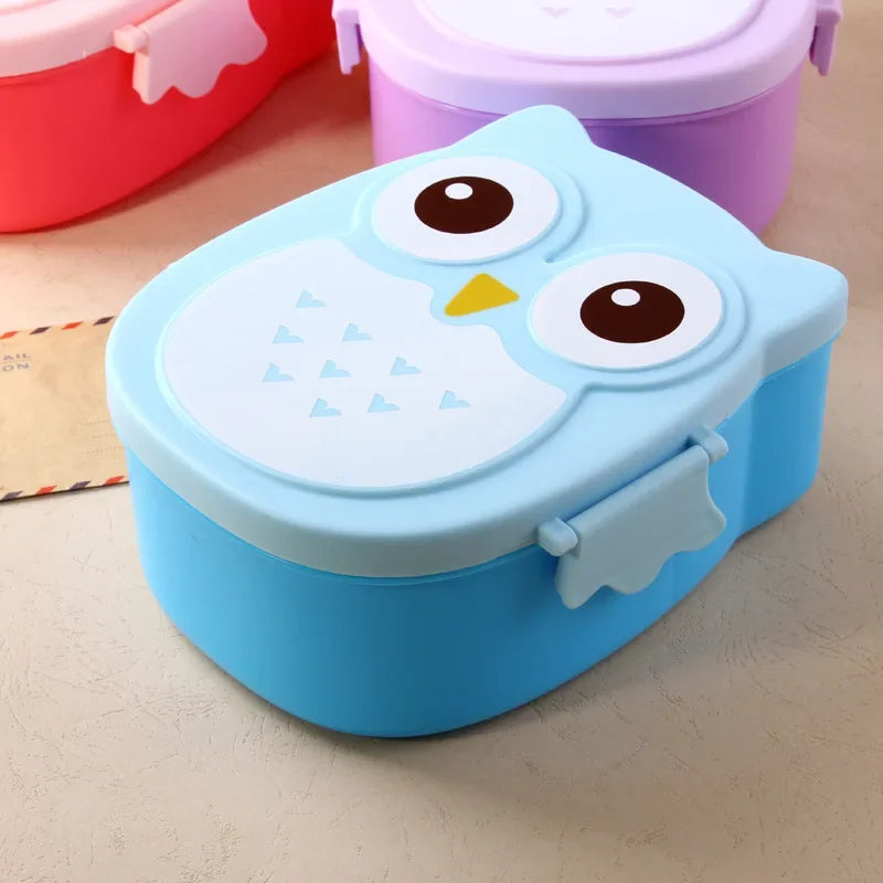 Portable Plastic Children Students Lunch Box Bento Food Container Qme