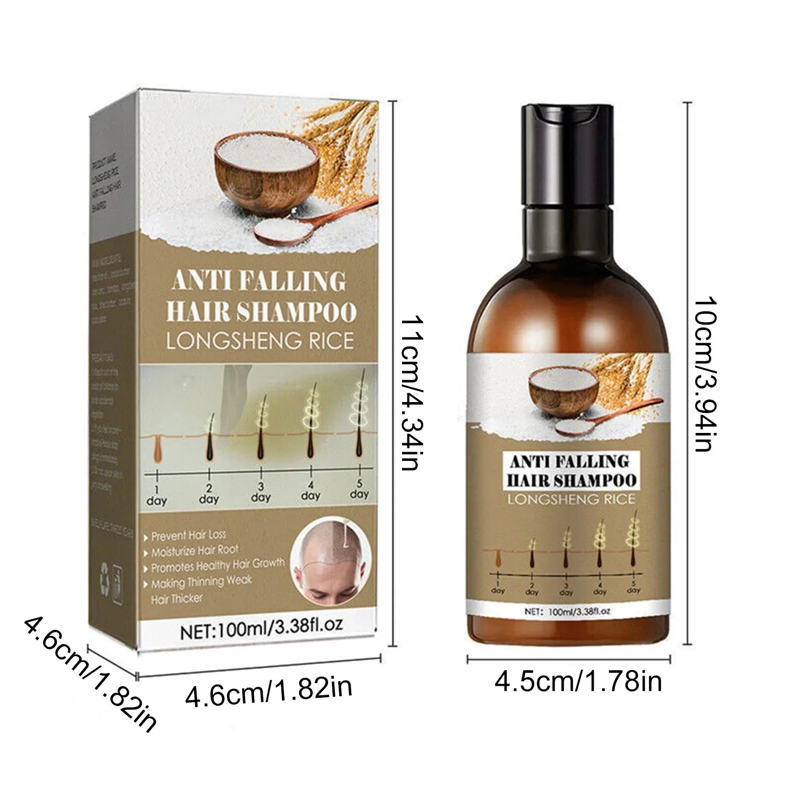 Rice Shampoo Fermented Rice Water Essence Works for All Hair Types Natural Ingredients & Handmade for Hair Growth Hair Qme