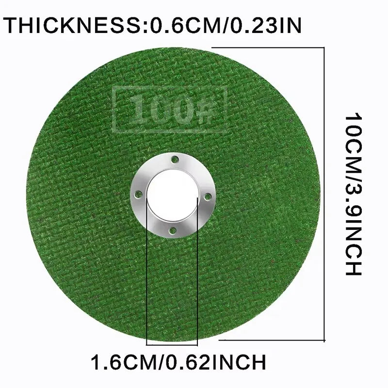 100mm Grinding Wheel Thickened Cutting Disc Stainless Steel Abrasive Polishing Pad for Stone Marble Granite Iron Alloy Cerme Qme