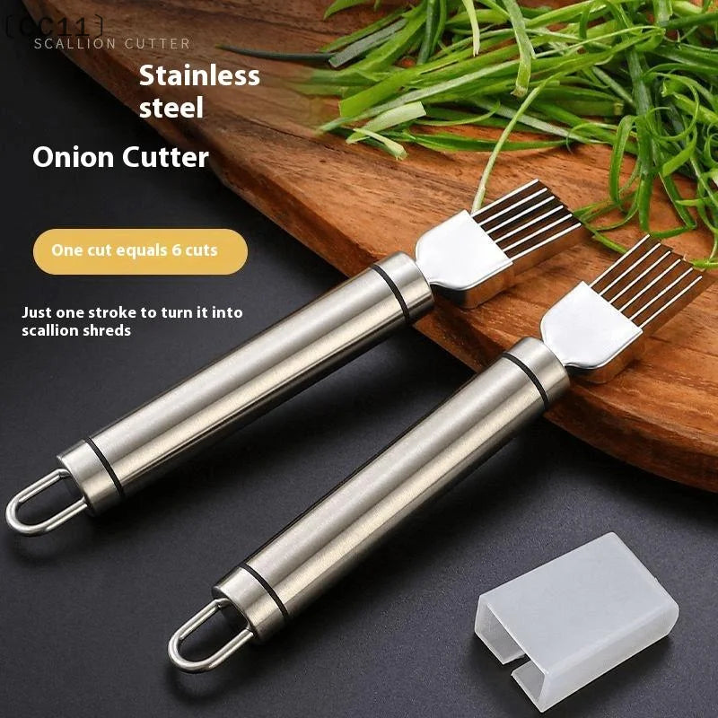 CC11Stainless Steel Shred Silk Knife Vegetable Garlic Cutter Food Qme