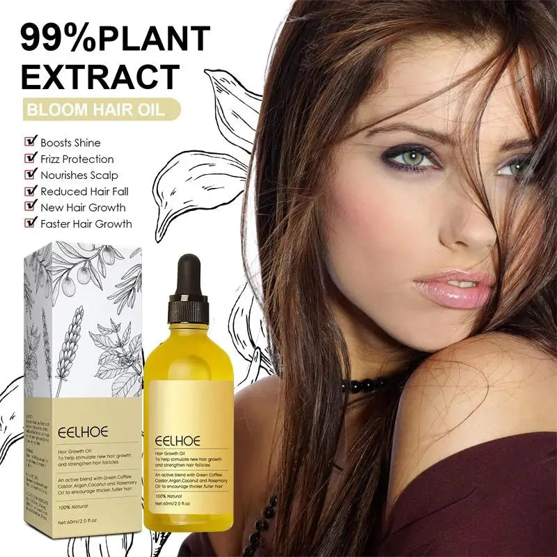 Natural Hair Growth Oil Rosemary Anti Hair Loss Regrowth Moisturizing Repair Anti Baldness Fast Hair Growth Serum Oil Qme