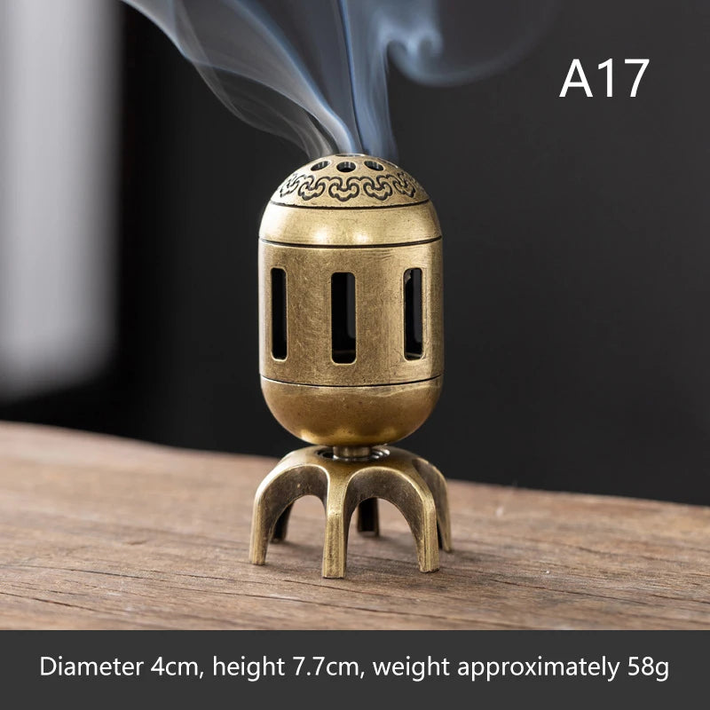 Yoga Meditation Bedroom Ambiance Home Decor Brass Incense Burner Qme A17