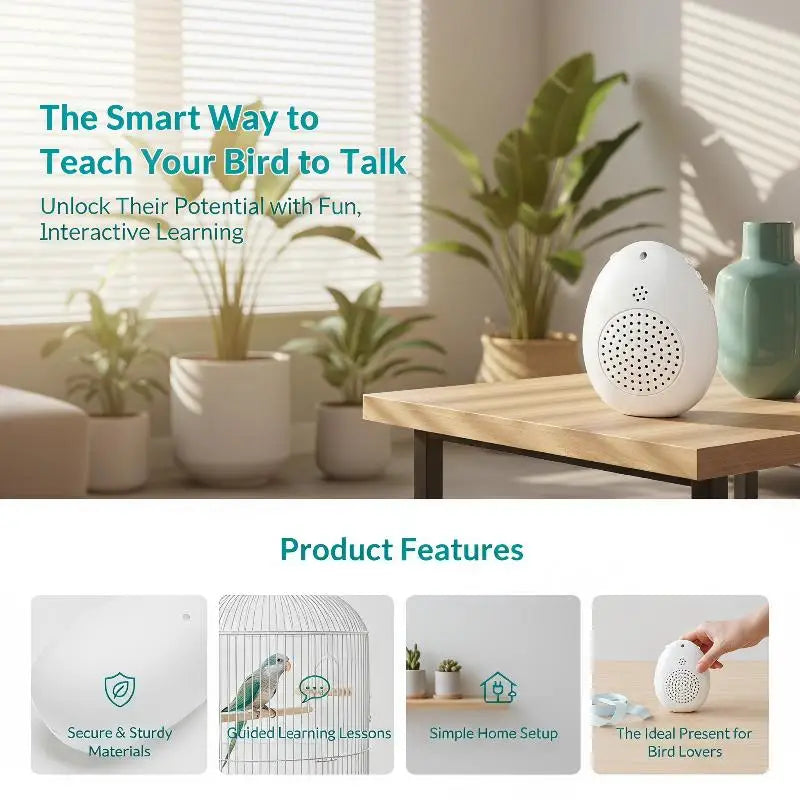 Parrot Trainer Loop Playback Multiple Modes Portable Tool Parakeet Qme