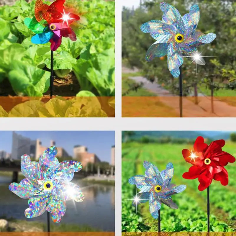 Creative Outdoor Garden Lawn Yard Decoration Bird Repellent Windmill Qme