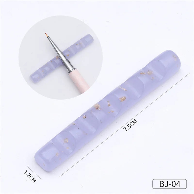 5Grid Nail Brush Holder Stand Salon Pen Rack Accessoire Brushes For Manicure Tool Acrylic Nail Art Brush Holder Carrier Storage Qme