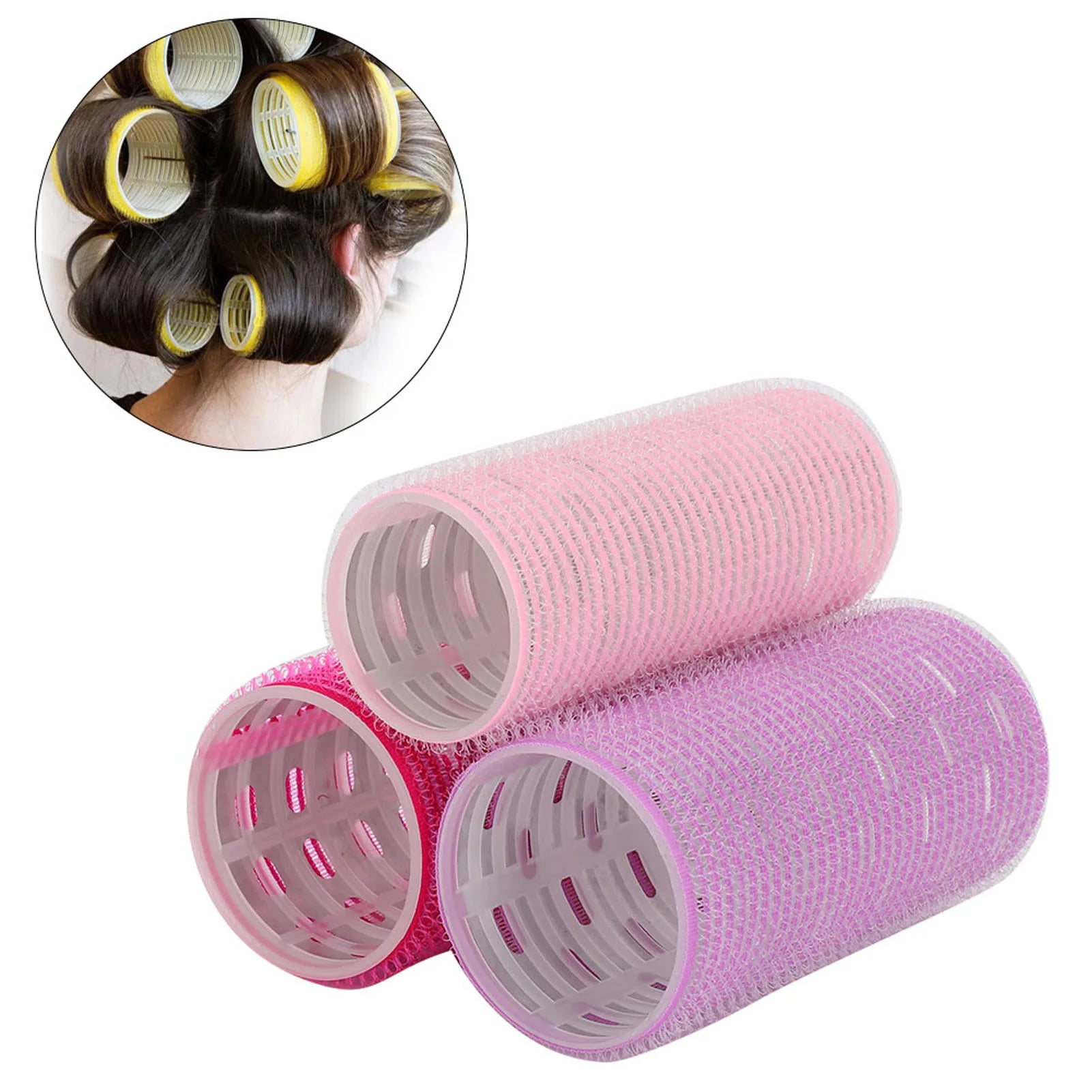 Self-Adhesive Hair Rollers Portable Grip Holding Styling Curlers Hairdressing Tool Hairdressing Roller Styling Hair Roller Qme